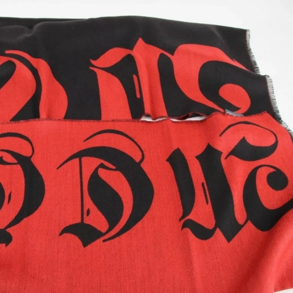 ALEXANDER MCQUEEN Wool/Cotton/Silk Printed Scarf, NWT